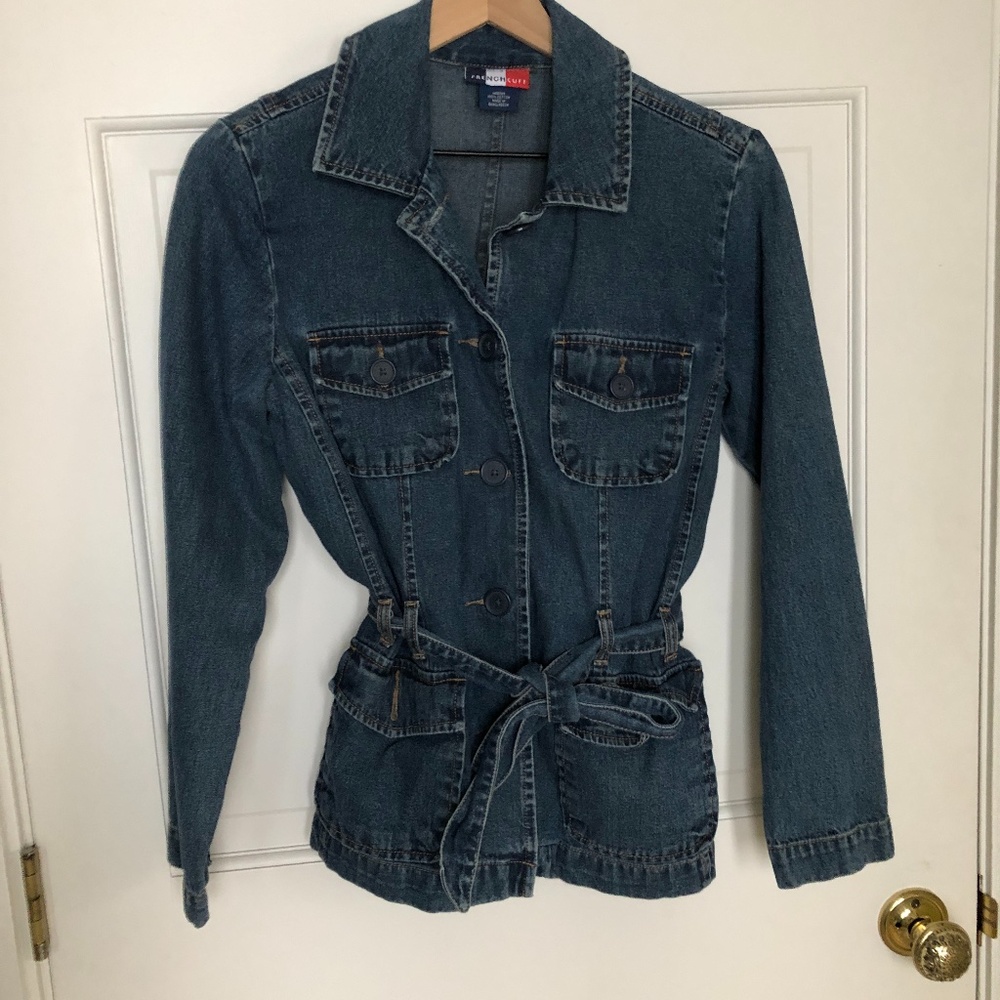 FRENCH CUFF Denim Jacket Sz M